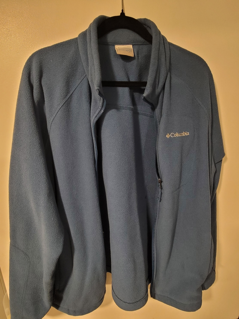 Columbia Light Blue Fleece Jacket - Full Zip Casual Layer